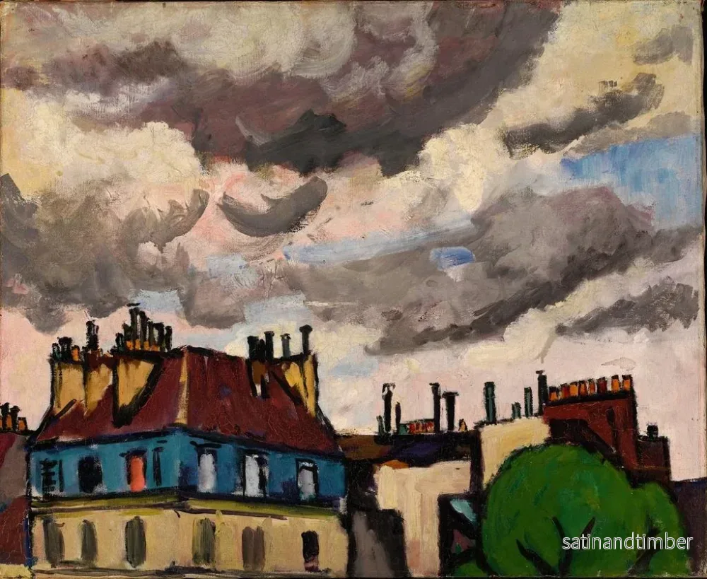 Reproduktion av målningen Tak och moln i Paris - Henry Lyman Saen - Bild 2