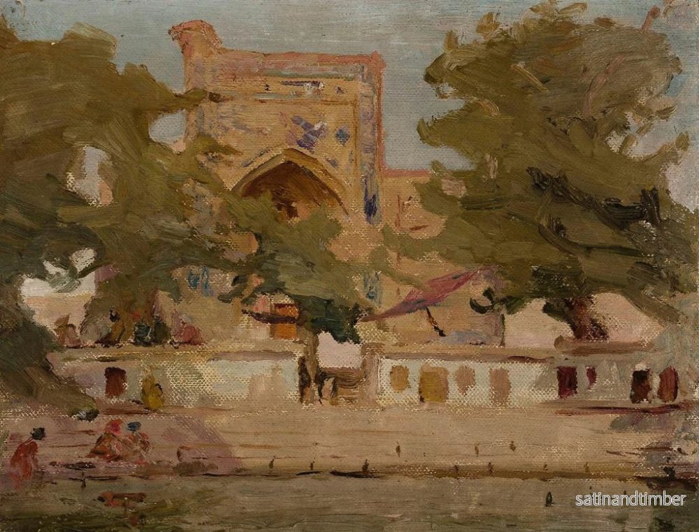 Reproduktion av målningen av den gamla moskén i Bukhara vid sjön - Jan Cybis - Bild 2
