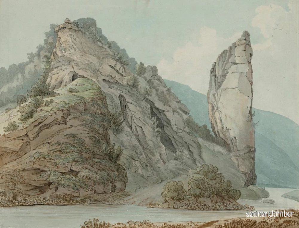 Reproduktion av målningen Rocher d'Ilam, Dovedale - William Day - Bild 2