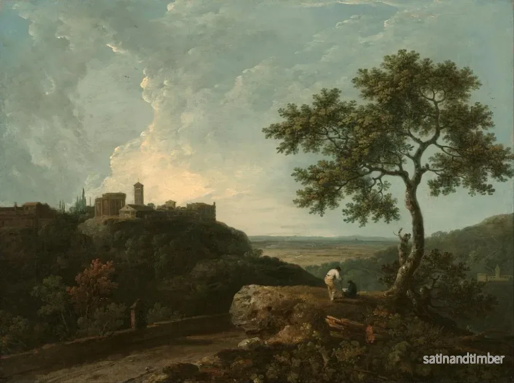 Reproduktion av målningen Tivoli, templet av Sybille och landskapet - Richard Wilson - Bild 2