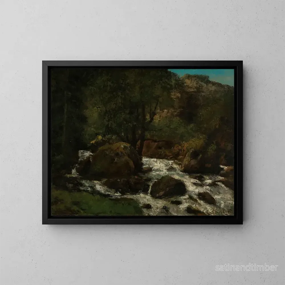 Reproduktion av målningen Ruisseau forestier dans le Jura - Gustave Courbet