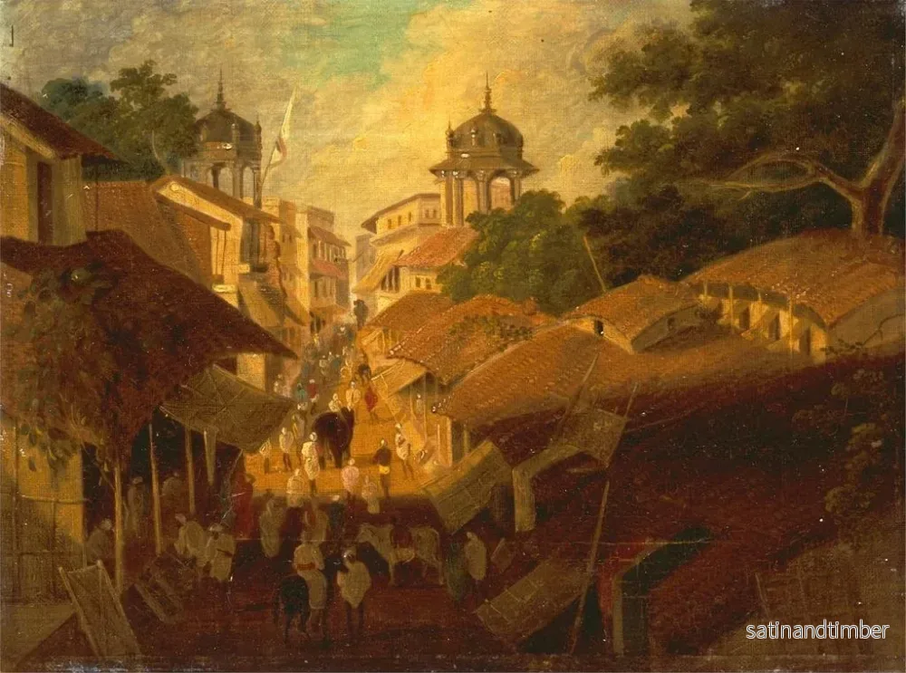 Reproduktion av målningen Rue à Patna - Sir Charles D'Oyly - Bild 2