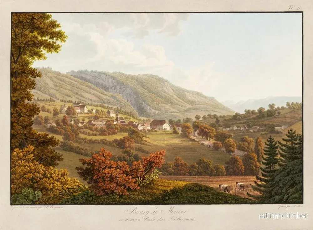 Reproduktion av målningen Bourg de Moutier - Peter Birmann - Bild 2