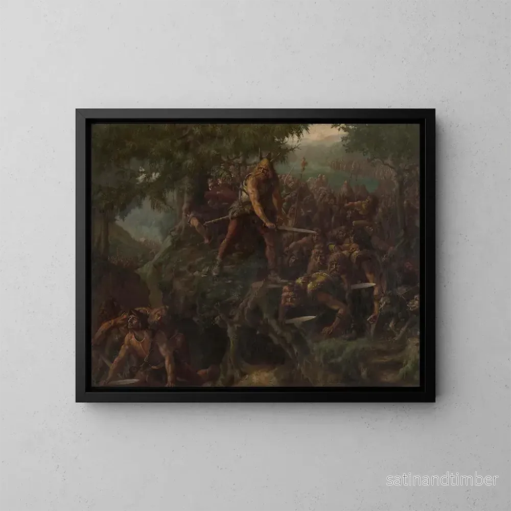 Reproduktion av målningen L'invasion romaine i Gallien - Karel De Kesel