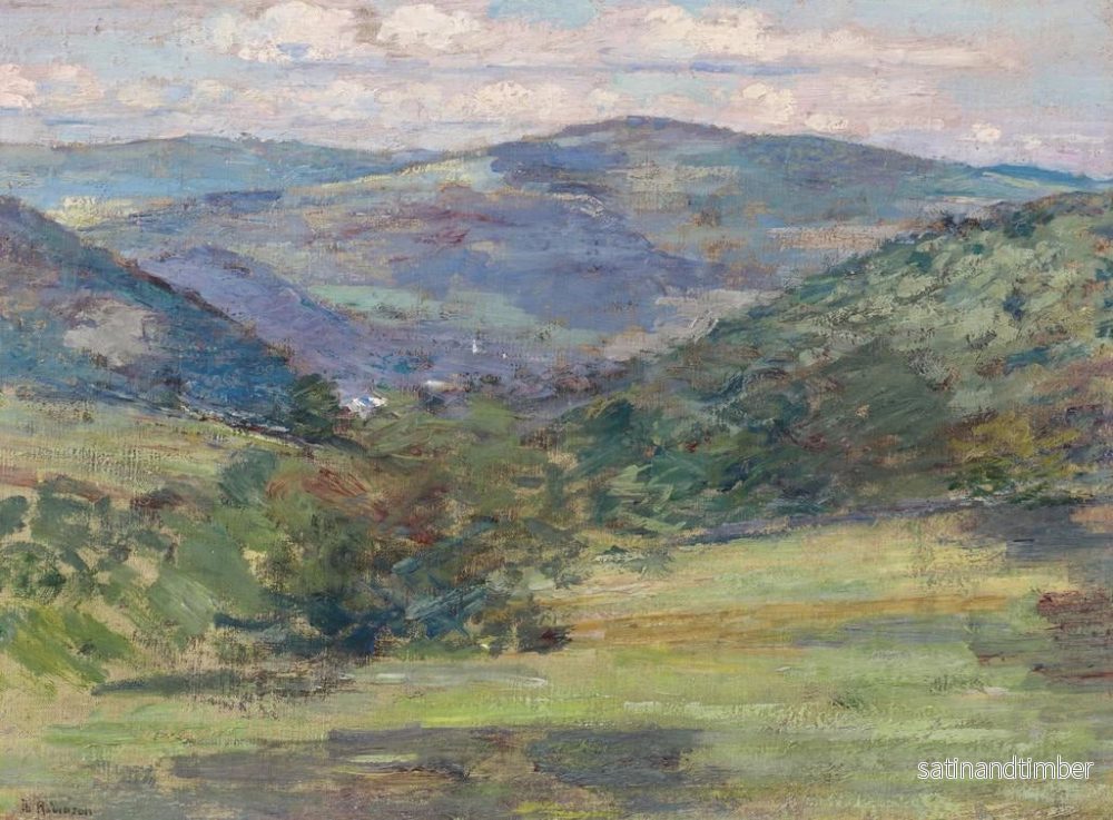Reproduktion av målningen av Colline du Vermont - Theodore Robinson - Bild 2
