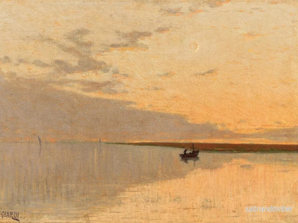 Reproduktion av målningen Bateau au crépuscule - Guglielmo Ciardi - Bild 2
