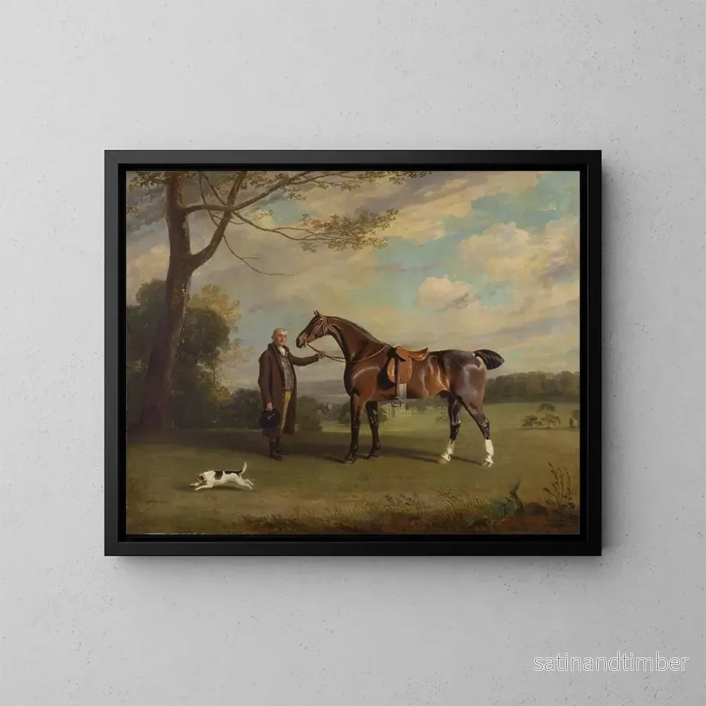 Reproduktion av målningen Le palefrenier du comte de Shrewsbury tenant un cheval de chasse – Henry Bernard Chalon Reproduktion av målningen Le palefrenier du comte de Shrewsbury tenant un cheval de chasse – Henry Bernard Chalon