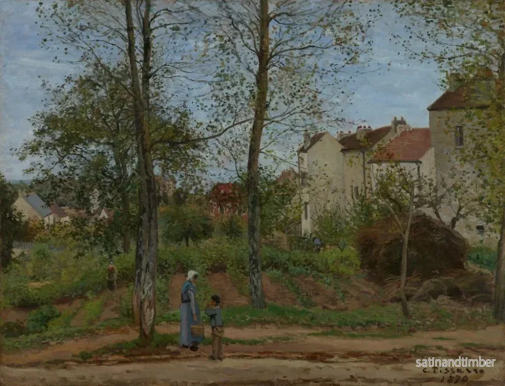 Reproduktion av målningen Landskapsbild vid Louveciennes - Camille Pissarro - Bild 2