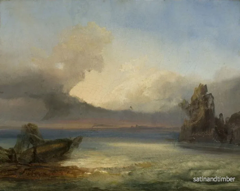 Reproduktion av målningen Landskapsmålning vid havet - James Baker Pyne - Bild 2