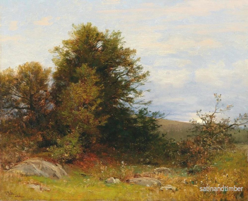 Reproduktion av målningen av prärievägskylt med stigande måne - Ludwig Willroider - Bild 2