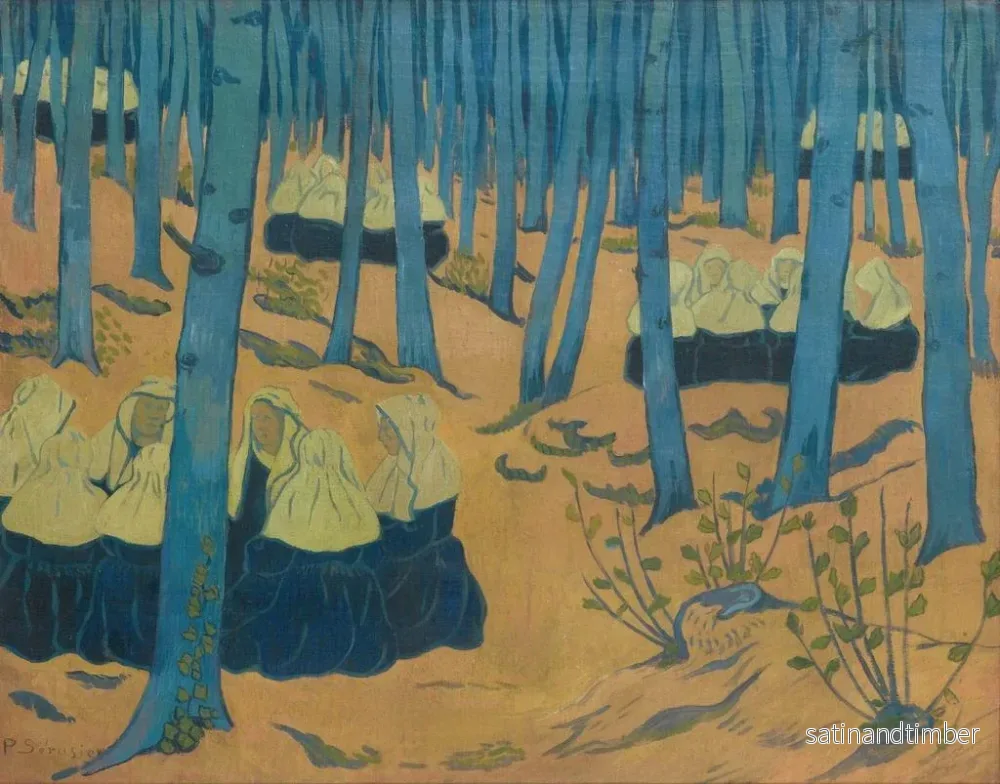 Reproduktion av målningen Bretoniska målningar samlade i den heliga skogen - Paul Sérusier - Bild 2