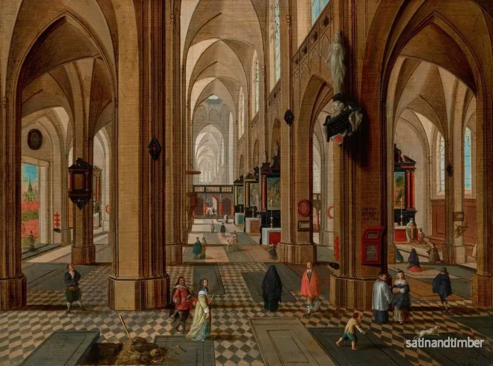 Reproduktion av målningen Inomhusmålning av Antwerpen-katedralen - Pieter Neeffs den yngre - Bild 2