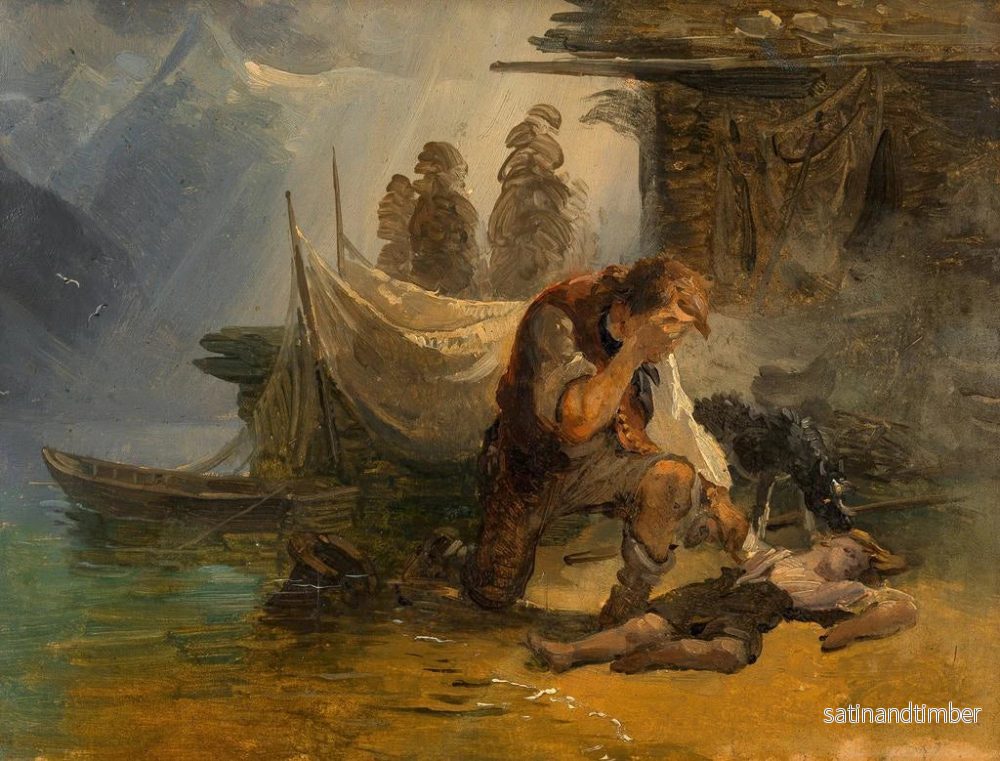 Reproduktion av målningen Den drunknade pojken - Friedrich August Matthias Gauermann - Bild 2