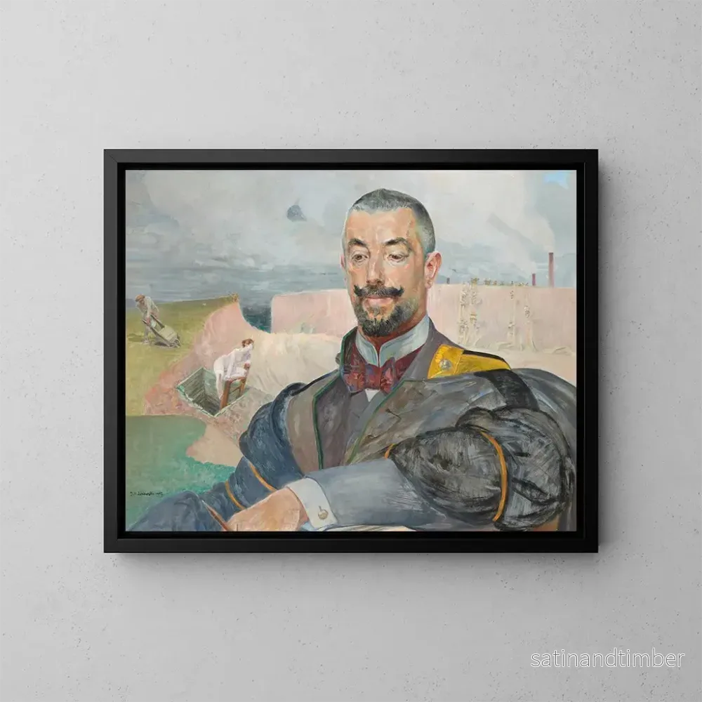 Reproduktion av målningen Portrait av Erazm Barcz - Jacek Malczewski