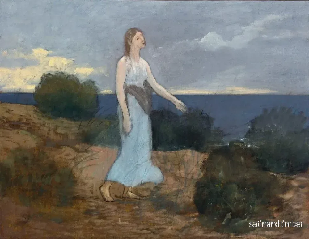 Reproduktion av målningen La Foi aux Grèves - Pierre Puvis de Chavannes - Bild 2