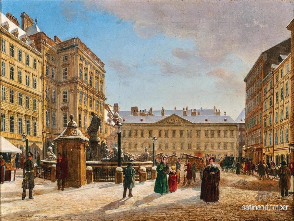 Reproduktion av målningen Le nouveau marché à Vienne en hiver - Rudolf von Alt - Bild 2
