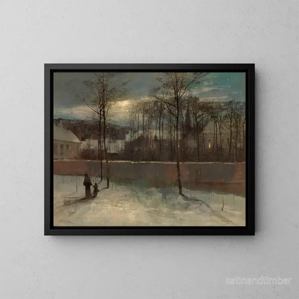 Reproduktion av målningen Kväll - Gustave Den Duyts