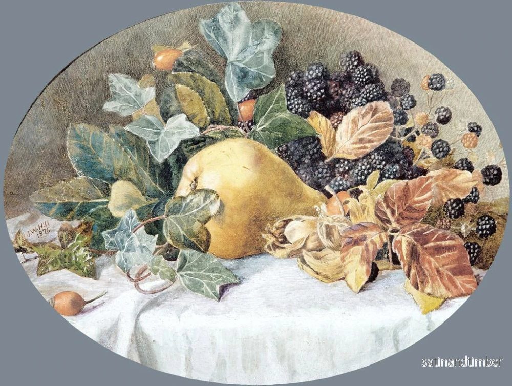 Reproduktion av målningen Naturtavla med frukt - John William Hill - Bild 2