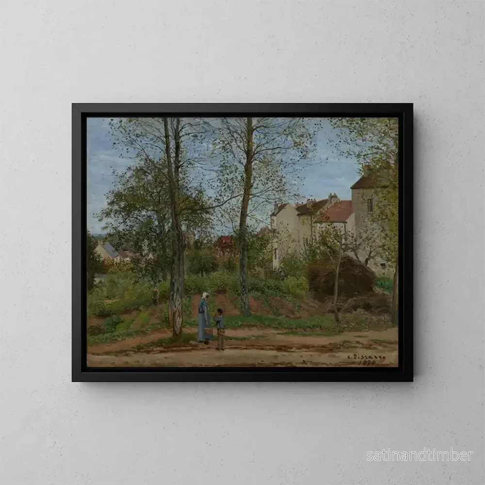 Reproduktion av målningen Landskapsbild vid Louveciennes - Camille Pissarro