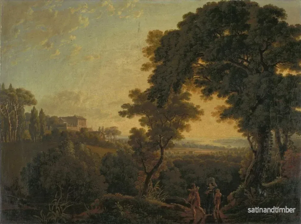 Reproduktion av målningen Landskap i Italien vid Nemi-sjön - Peter Birmann - Bild 2