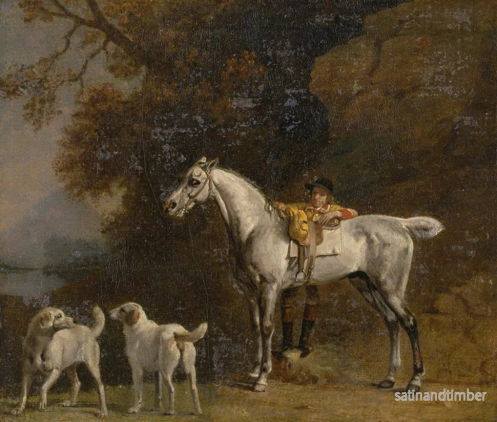 Reproduktion av målningen Studier för eller efter den tredje hertigen av Richmond med jakten av Charleton - George Stubbs - Bild 2