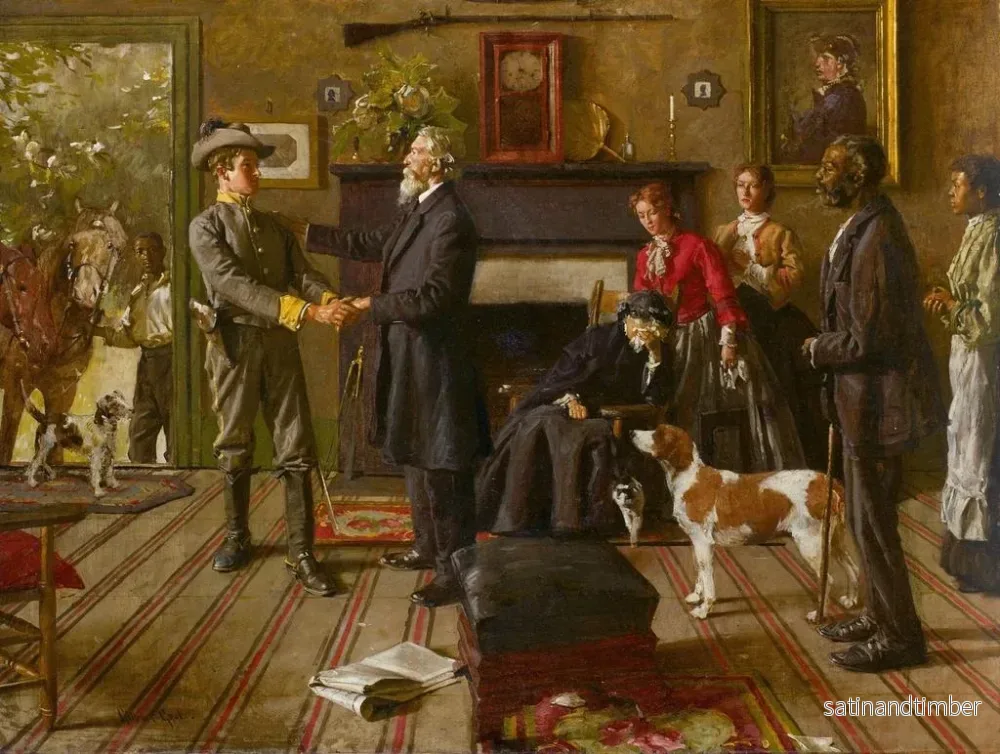 Reproduktion av målningen Quitter le foyer - William Gilbert Gaul - Bild 2