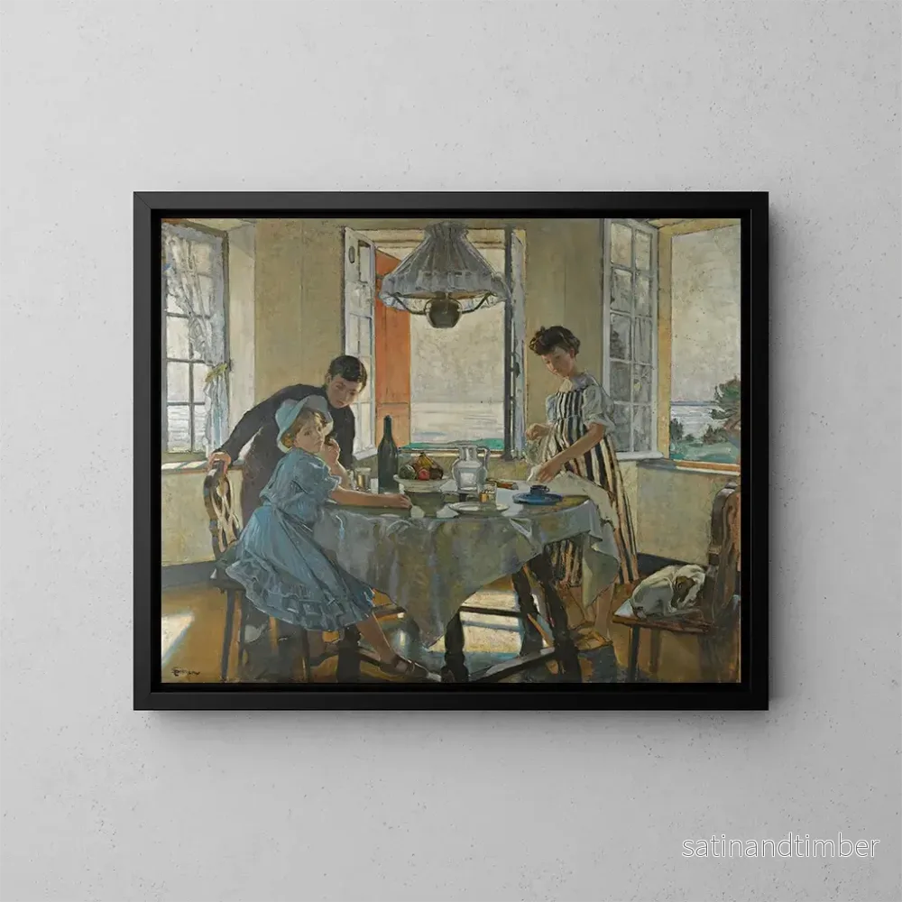 Reproduktion av målningen Le Petit Déjeuner - Lucien Simon