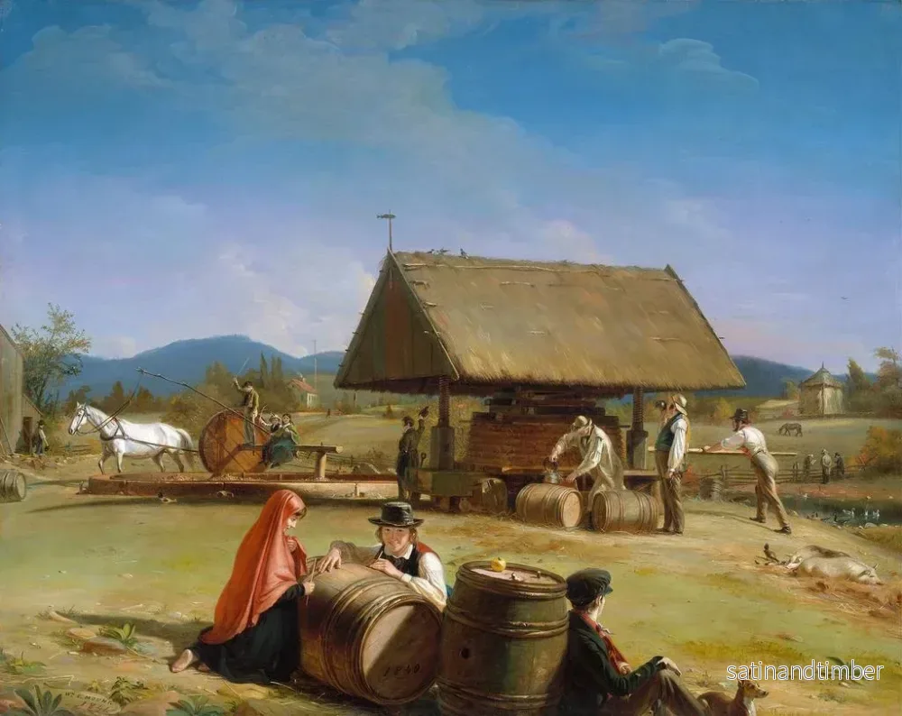 Reproduktion av målningen La fabrication du cidre - William Sidney Mount - Bild 2
