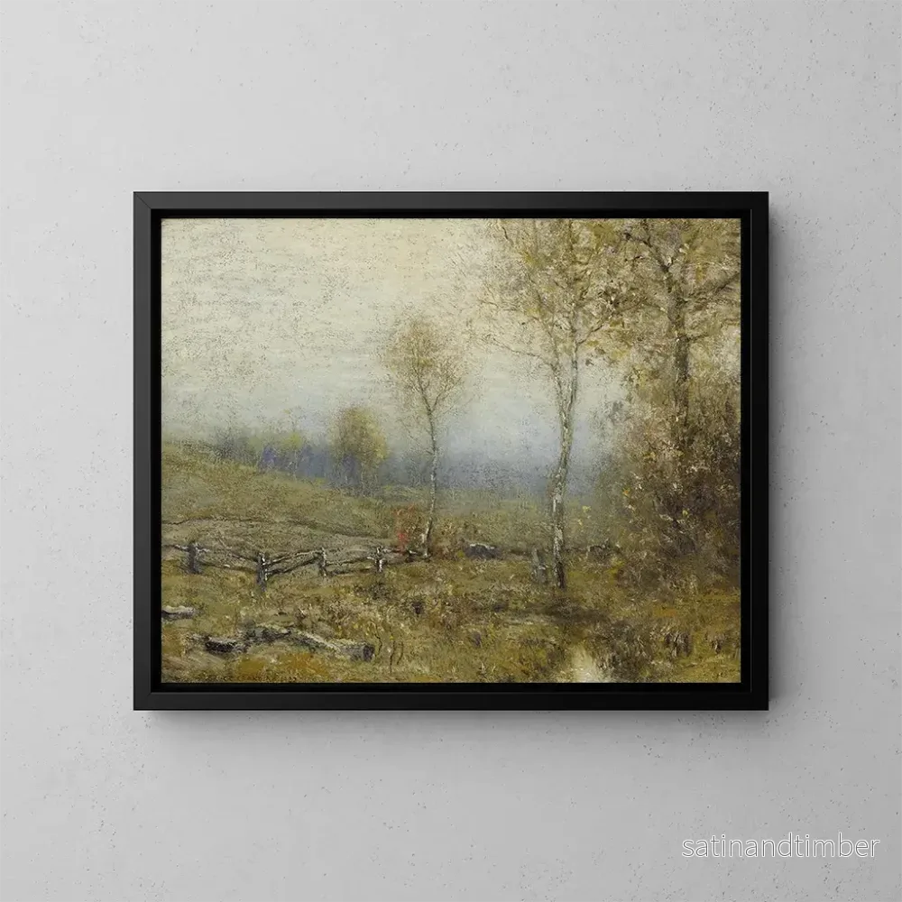 Reproduktion av målningen Landskapsbild av vintern - Bruce Crane