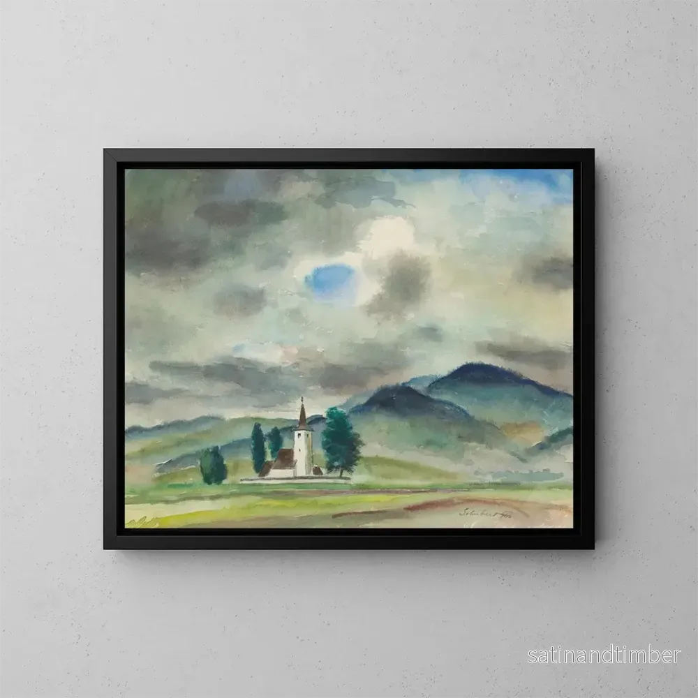 Reproduktion av målningen Landskap runt Varn - Julius Schubert