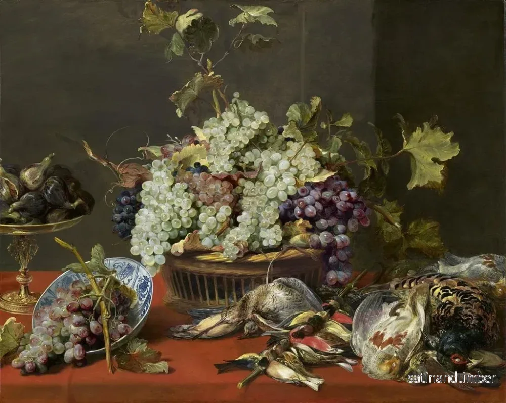 Reproduktion av målningen av naturtavla med druvor och jaktbyten - Frans Snyders - Bild 2