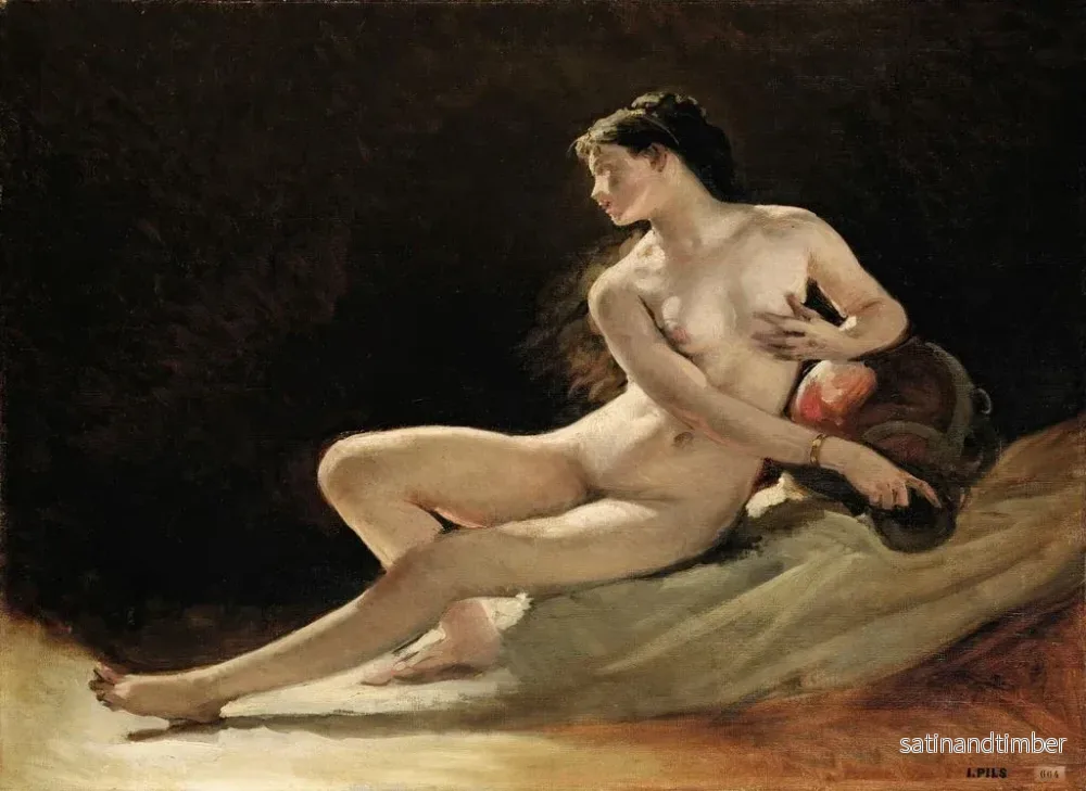 Reproduktion av målningen Studie för Seine-figuren för Opéra Garnier i Paris - Isidore Pils - Bild 2