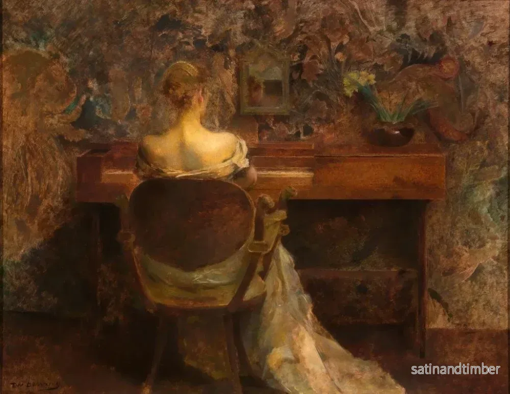 Reproduktion av målningen Le clavecin - Thomas Wilmer Dewing - Bild 2