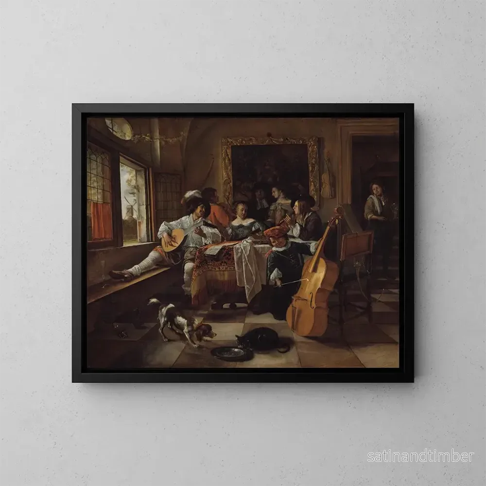 Reproduktion av målningen Le concert de famille - Jan Steen