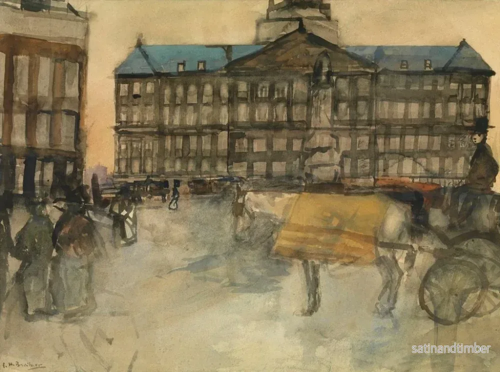 Reproduktion av målningen av Amsterdam stadshus - George Hendrik Breitner - Bild 2