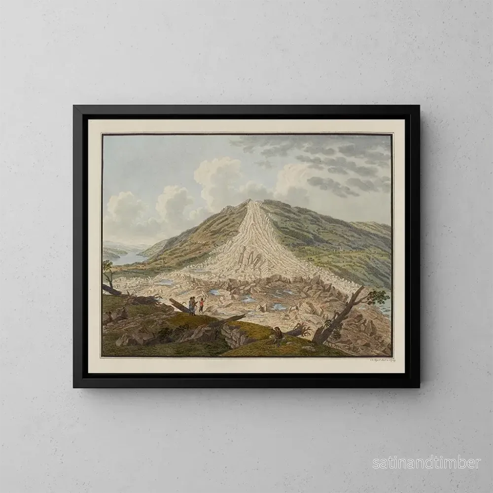 Reproduktion av målningen Vue de la montagne du Spitzebühl au canton de Schwytz – David Alois Schmid Reproduktion av målningen Vue de la montagne du Spitzebühl au canton de Schwytz – David Alois Schmid