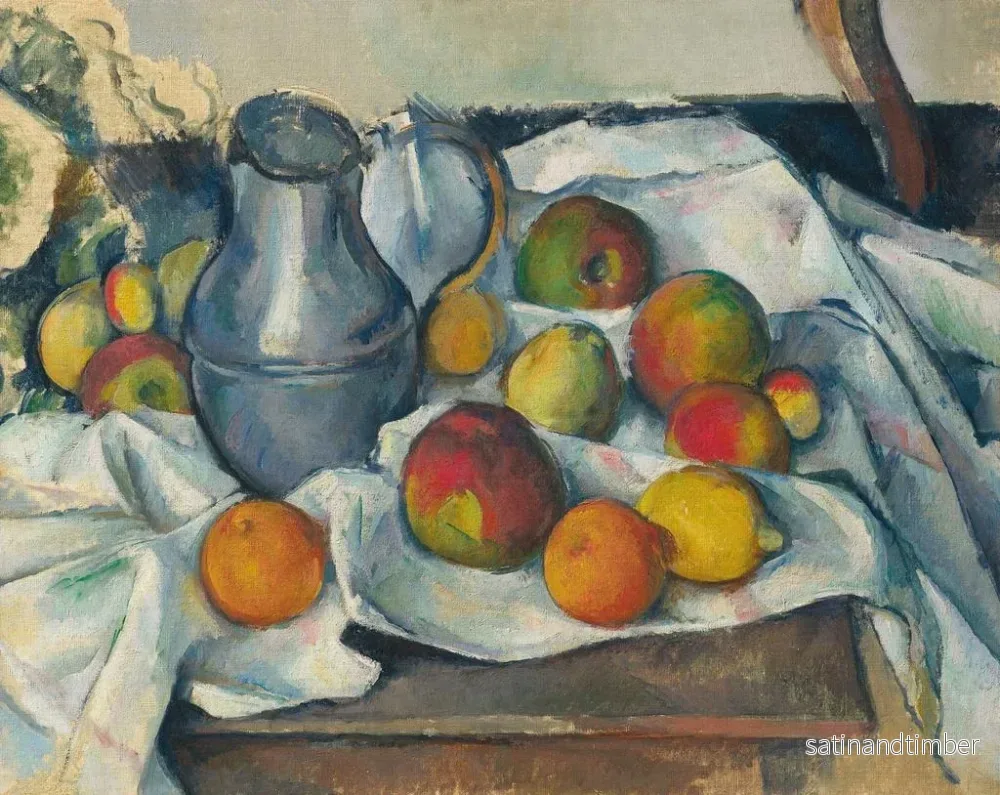 Reproduktion av målningen Kittel och frukter - Paul Cézanne - Bild 2