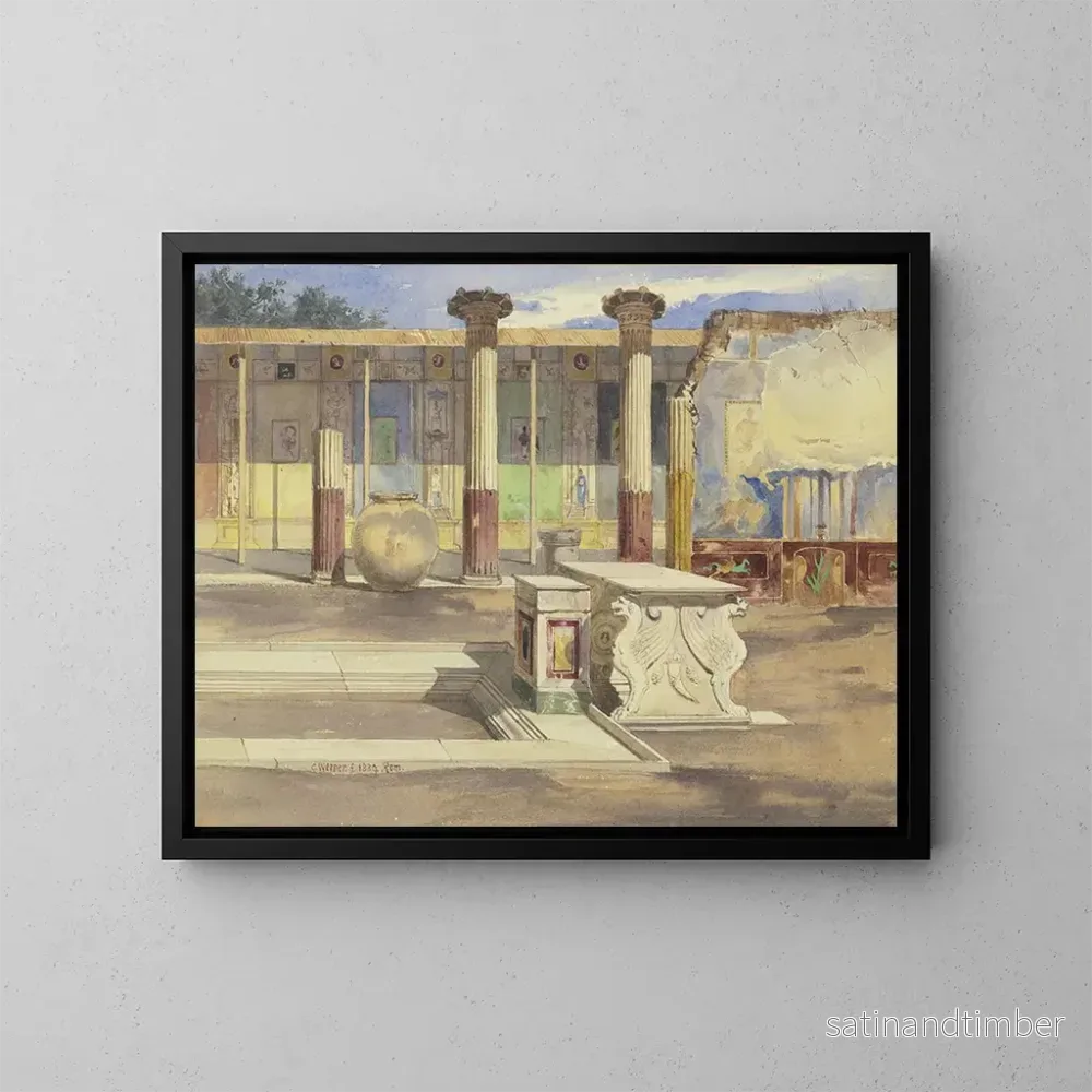 Reproduktion av målningen La maison de Méleagre à Pompéi – Carl Friedrich Heinrich Werner Reproduktion av målningen La maison de Méleagre à Pompéi – Carl Friedrich Heinrich Werner