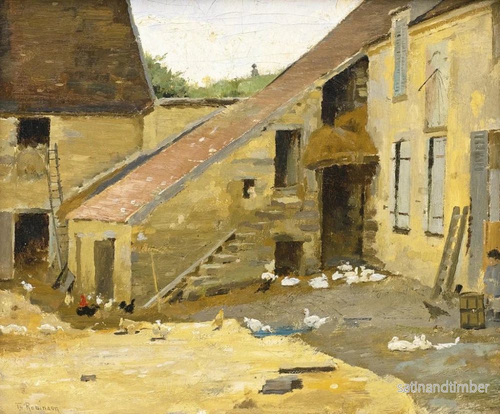 Reproduktion av målningen av gårdsplan med ankor - Theodore Robinson - Bild 2