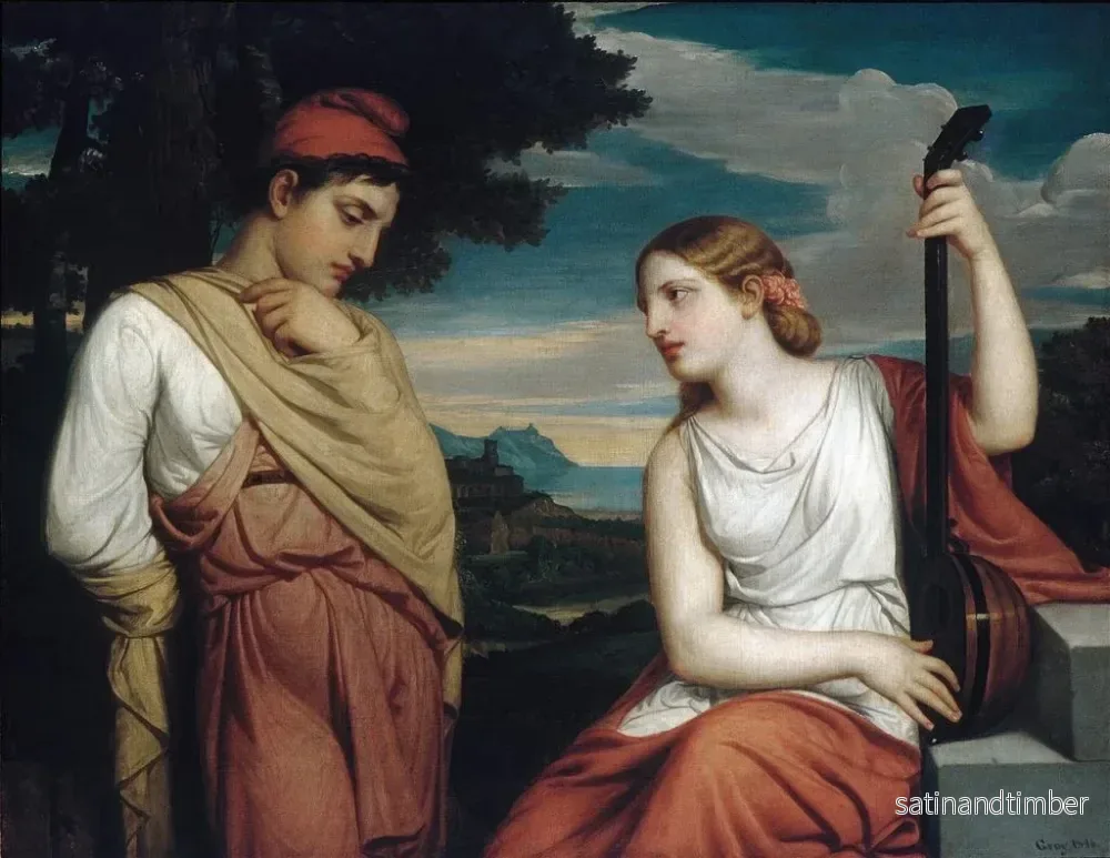 Reproduktion av målningen Les Amants grecs - Henry Peters Gray - Bild 2