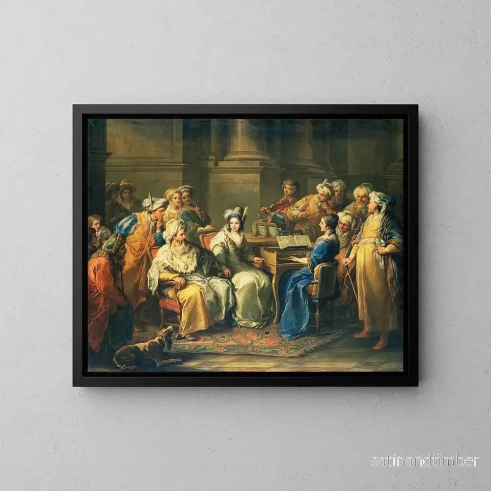 Reproduktion av målningen Le Grand Seigneur donnant un concert à sa maîtresse – Charles André van Loo Reproduktion av målningen Le Grand Seigneur donnant un concert à sa maîtresse – Charles André van Loo