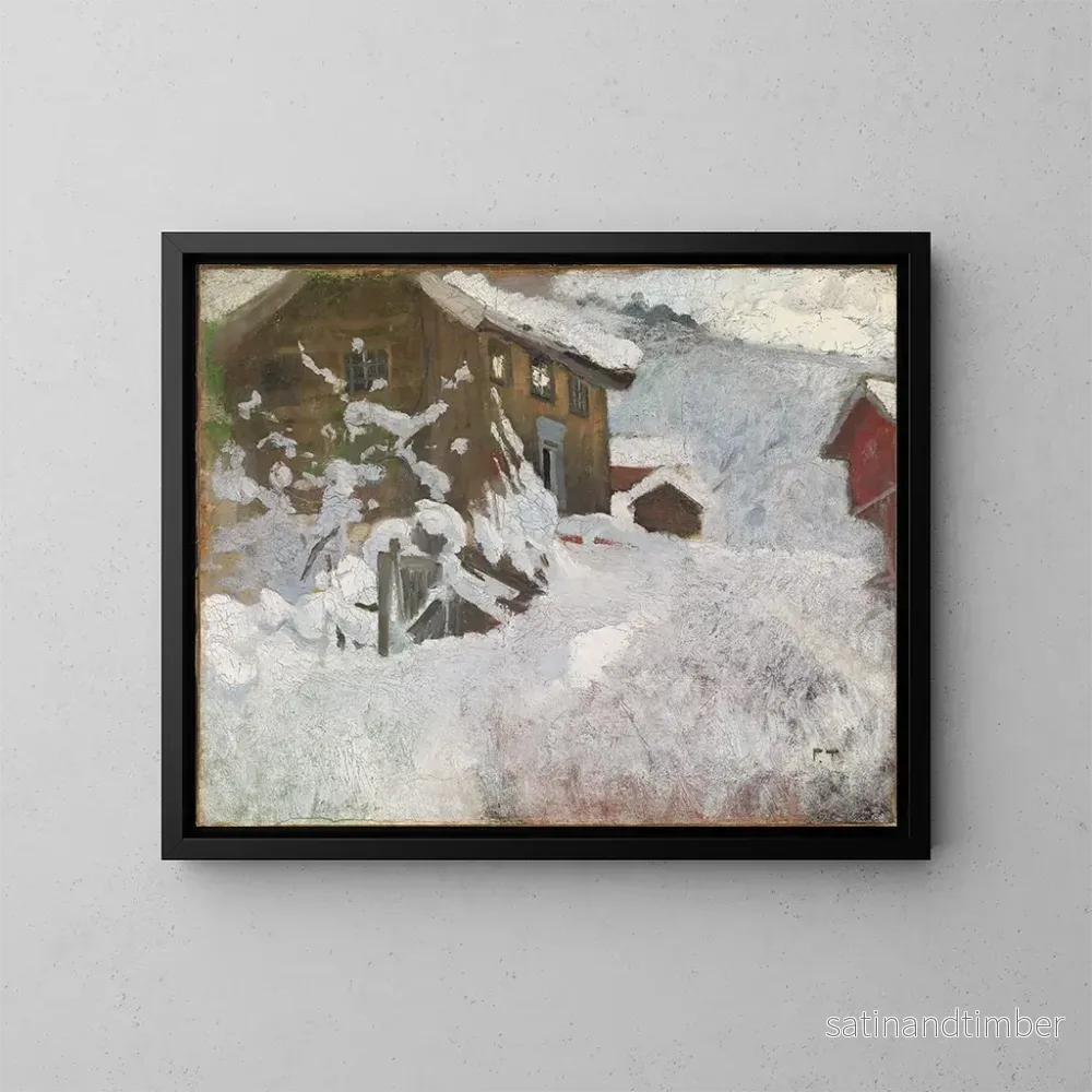 Reproduktion av målningen av norsk vinter - Frits Thaulow