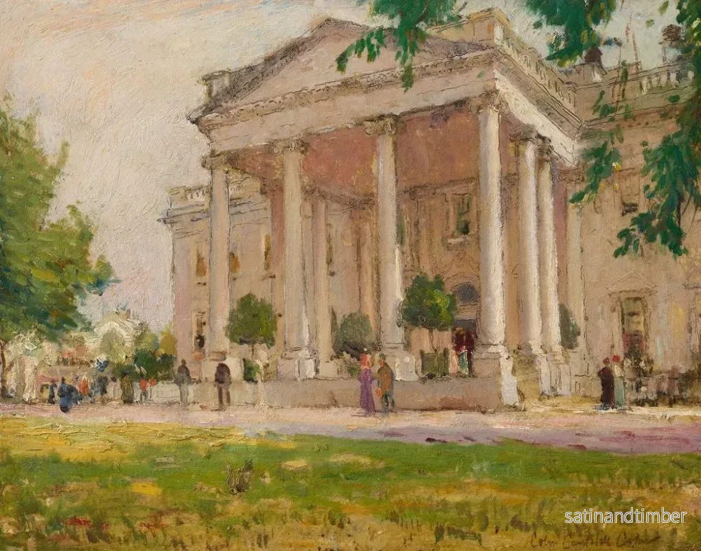 Reproduktion av målningen Portik nord av Vita huset, Washington DC - Colin Campbell Cooper - Bild 2