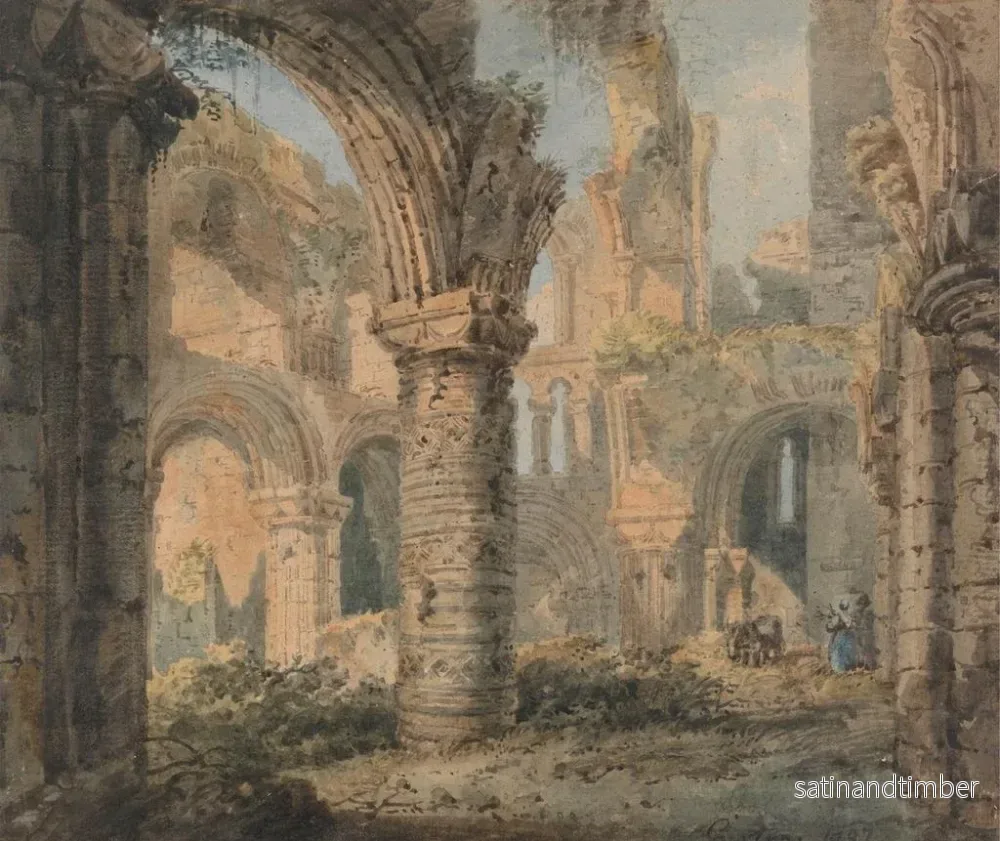 Reproduktion av målningen av ön Saint Cuthbert - Thomas Girtin - Bild 2