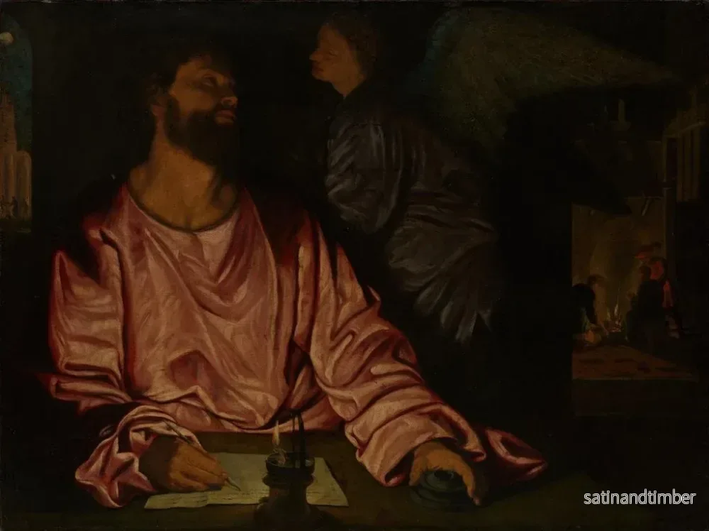 Reproduktion av målningen av Sankt Matteus och ängeln - Giovanni Girolamo Savoldo - Bild 2