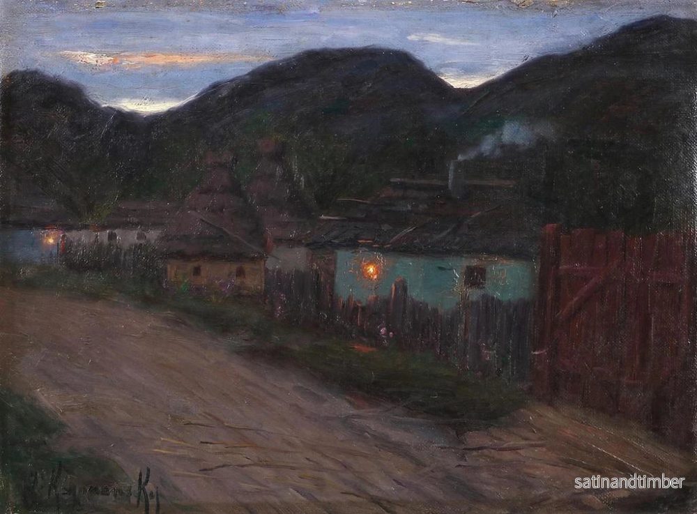 Reproduktion av målningen Rue de village nocturne - Jakob Koganowsky - Bild 2