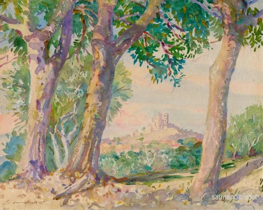Reproduktion av målningen Landskap av Italien - Donald Shaw MacLaughlan - Bild 2