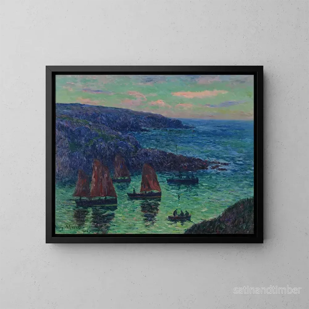Reproduktion av målningen Le soir doulant - Henry Moret