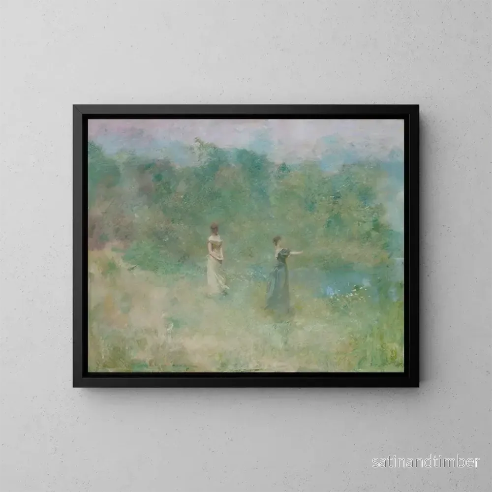 Reproduktion av målningen Sommar - Thomas Wilmer Dewing