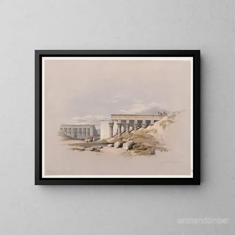 Reproduktion av målningen Vue latérale du temple appelé le Typhonium à Dendara – David Roberts Reproduktion av målningen Vue latérale du temple appelé le Typhonium à Dendara – David Roberts